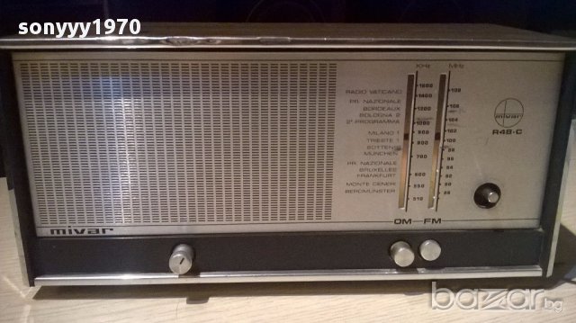 Mivar r-48c receiver-made in italy-внос швеицария, снимка 3 - Ресийвъри, усилватели, смесителни пултове - 12996608