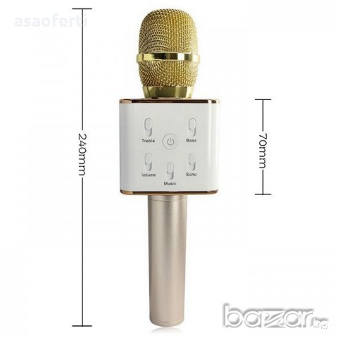 Безжичен Блутут Караоке Микрофон с вграден говорител BT Microphone Q7, снимка 4 - Караоке - 18978018
