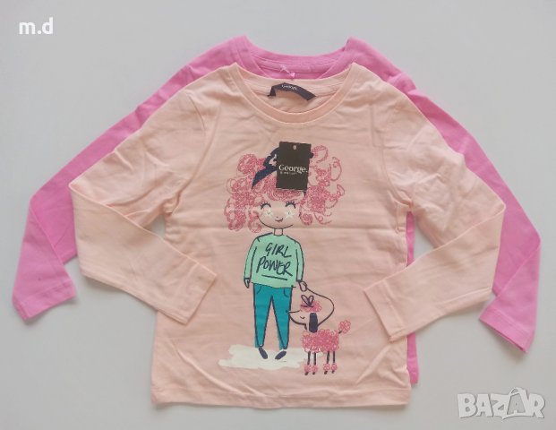 Комплект 2 бр блузи с дълъг ръкав George, размер 3-4 години, ръст 104 см