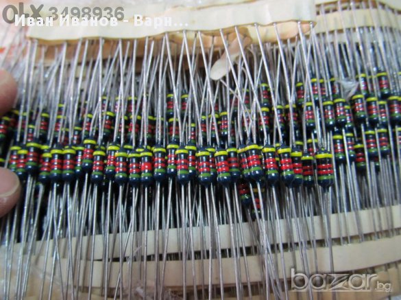 Чешки Точни резистори, съпротивления - 0,5 % ;  ТR 161   и  с  цветен  код ., снимка 1 - Друга електроника - 11328343