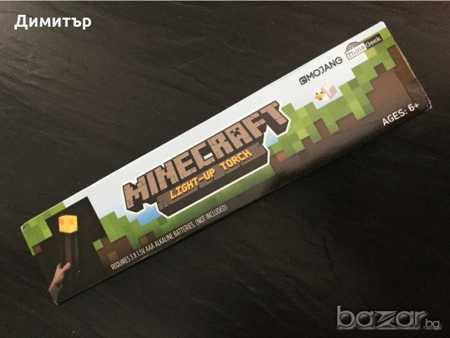 Майнкрафт факла лампа ,Minecraft играчка Маинкрафт светеща факла, снимка 5 - Други - 20709461