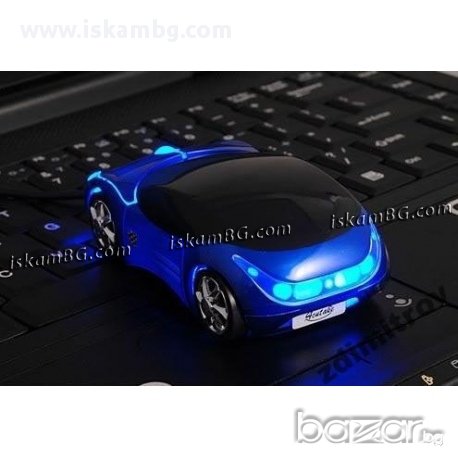 Мишка под формата на кола - Синя код ФЕРАРИ-синя, снимка 2 - Клавиатури и мишки - 13474475