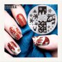 кръгъл Шаблон за щампа печати за нокти плочка коледен yzwle - 06, снимка 1 - Продукти за маникюр - 15083243