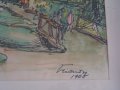 Картина смесена техника туш акварел на П.Лазаров, снимка 3