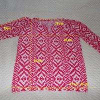 Блуза в червено и бяло L размер, снимка 4 - Блузи с дълъг ръкав и пуловери - 19087285