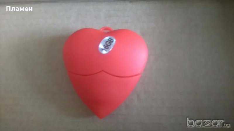Флашка с формата на сърце 16 GB, подходяща за подарък. flash memory usb, снимка 1