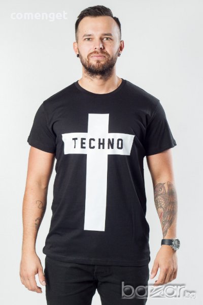  ХИТ! Мъжки тениски с TECHNO CROSS / ТЕХНО принт. Или Поръчай с ТВОЯ идея! , снимка 1