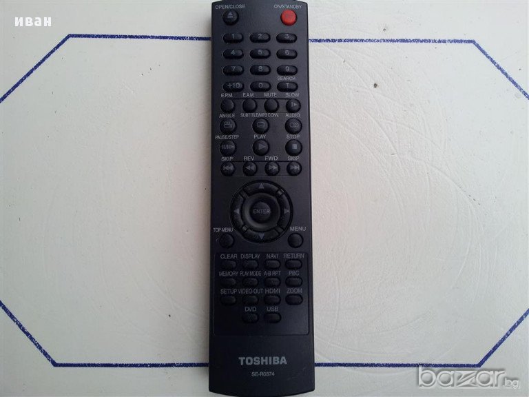 TOSHIBA - SE R0374 - дистанционно управление, снимка 1