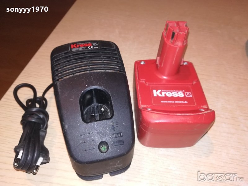 kress 14-18v charger+battery-внос швеицария, снимка 1