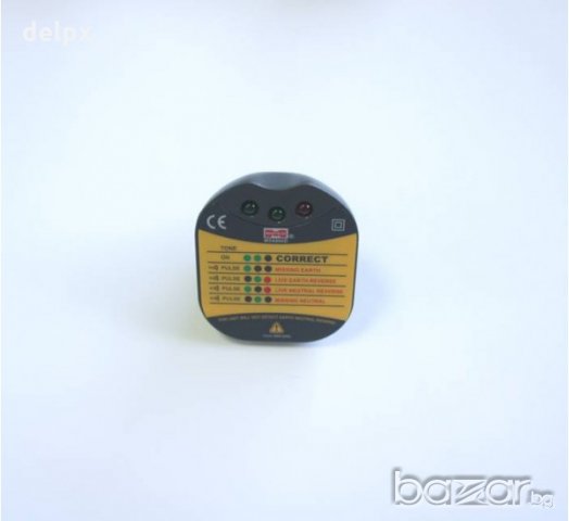 Тестер за проверка на контакти MS6860D (фаза, нула, заземяване), снимка 1 - Друга електроника - 20664622