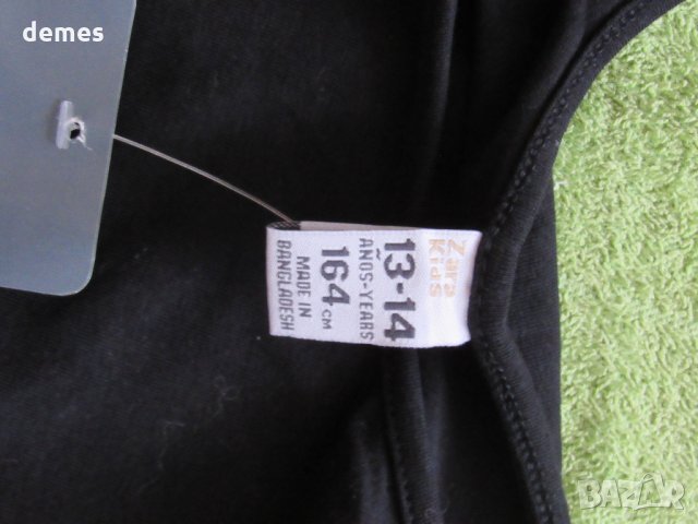  Черна блуза ZARA за момиче, размер 164, нова, снимка 4 - Детски Блузи и туники - 23915578