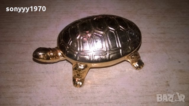 златна костенурка-7х5х3см-внос швеицария, снимка 3 - Колекции - 26049303