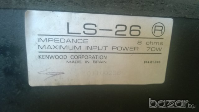 kenwood ls-26-2х70watt/8ohms-made in spain-2бр-внос швеицария, снимка 11 - Аудиосистеми - 8105951