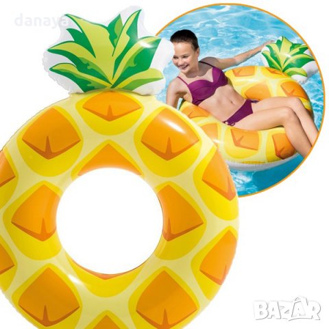 428 Голям надуваем пояс ананас 117см плажни играчки , снимка 3 - Други - 22024996