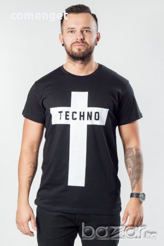  ХИТ! Мъжки тениски с TECHNO CROSS / ТЕХНО принт. Или Поръчай с ТВОЯ идея! 