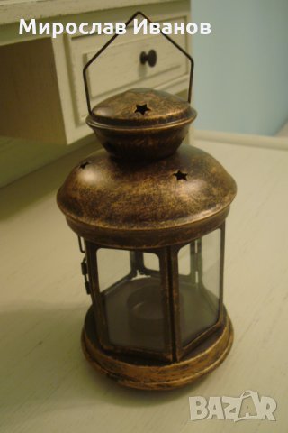 " Цилиндричен бронзов фенер " - от Мароко, снимка 5 - Настолни лампи - 22462591