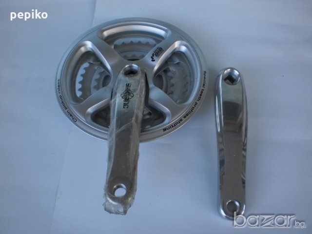 Продавам колела внос от Германия алуминиеви курбели SHIMANO 48-38-28, снимка 2 - Части за велосипеди - 19282662