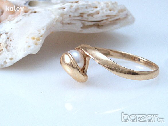 продаден!златен пръстен ЗАРАЖДАНЕТО НА ПЕРЛАТА 2.63 грама №56, снимка 3 - Пръстени - 17721526