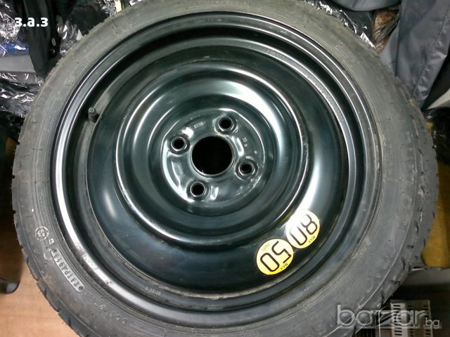 Резервна гума патерица 15 и 16цола 4х100 рено, пежо, шевролет, нисан, и др. , снимка 3 - Гуми и джанти - 13535222