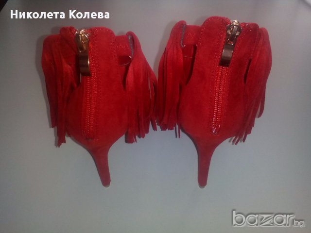 Червени нови секси обувки, снимка 4 - Дамски обувки на ток - 17626293