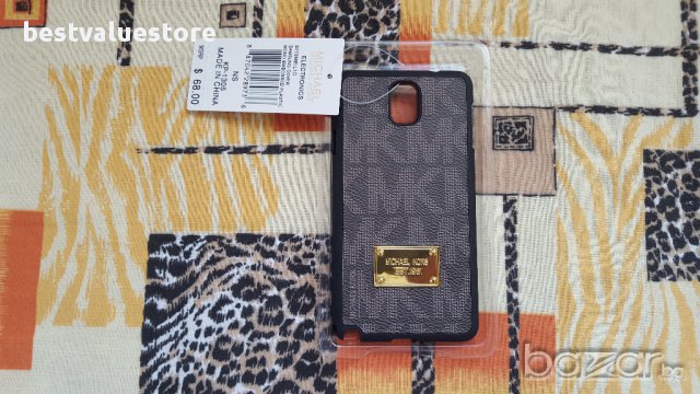 Michael Kors / Майкъл Корс Калъф За Samsung Galaxy Note 3,Кафяв, От Кожа,Метал И Пластмаса 
