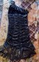 Черна рокля със златисти точки, снимка 4
