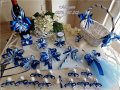 Аксесоари за кръщене и подаръчета в светло синьо и кралско синьо, снимка 1 - Подаръци за кръщене - 21764945
