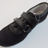 Затворени обувки естествена кожа Понки в черно, снимка 3 - Детски маратонки - 17508825
