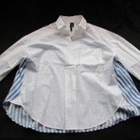 Риза Topshop широка райе синьо бяло нова морски бриз, снимка 1 - Ризи - 25382182