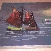 bernad-картина с яхти/море-100х35см-внос швеицария, снимка 5 - Колекции - 26042894