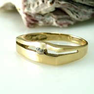 Златен пръстен, стилен пръстен - 2.45 грама, размер №55, снимка 1 - Пръстени - 11165061