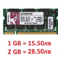 ЧИСТО НОВА Kingston Памет DDR SDRAM KVR333S0/1GR PC-2700S 333Mhz 200Pin DDR333 SODIMM PC-2700 , снимка 1 - Части за лаптопи - 24503580