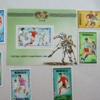 Блок марки Световно първенство по футбол, 1986, Монголия, снимка 1 - Филателия - 24397806
