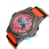 Skmei нов младежки часовник в свежи цветове оранжево розово, снимка 2 - Други - 20247765