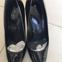 Aldo обувки на ток от черен лак с платформа N38, снимка 4 - Дамски обувки на ток - 22787663