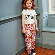 Baby K флорален дизайнерски летен панталон 5-6 години, снимка 4 - Детски панталони и дънки - 17973597