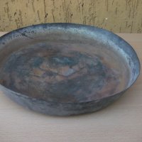 Тава медна стара - 417 гр., снимка 1 - Други ценни предмети - 19225480