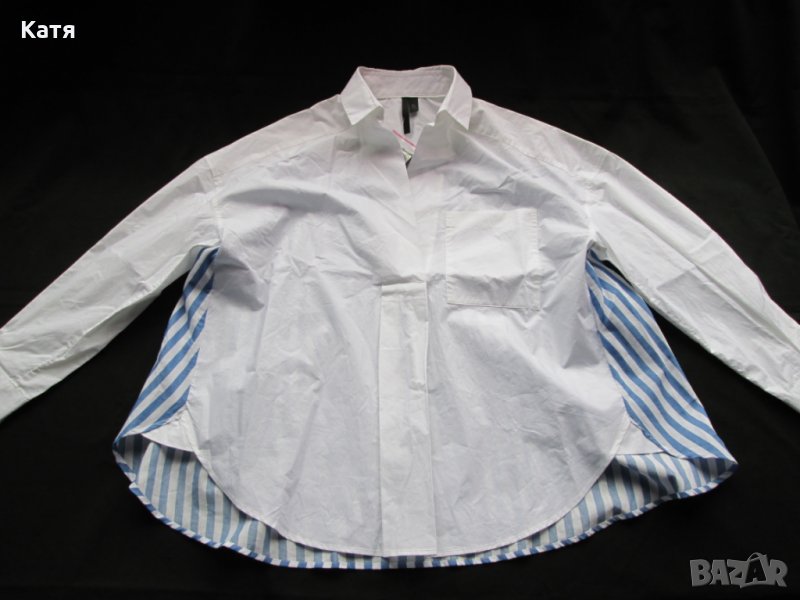 Риза Topshop широка райе синьо бяло нова морски бриз, снимка 1