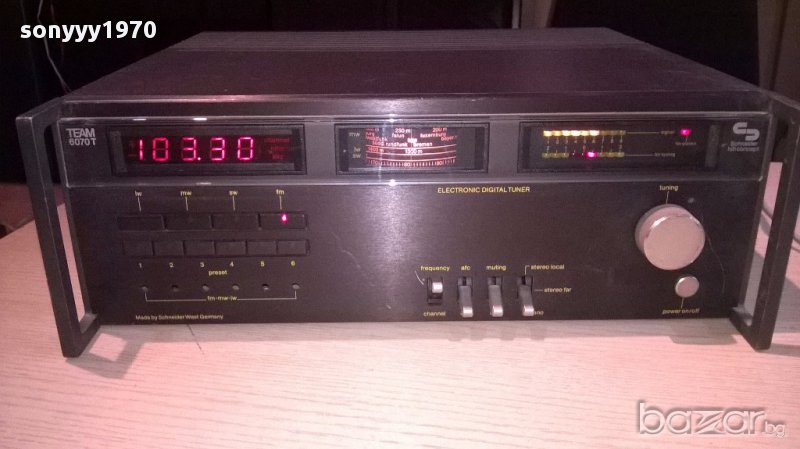 schneider team-6070t hi-fi retro tuner-внос швеицария, снимка 1