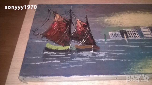 bernad-картина с яхти/море-100х35см-внос швеицария, снимка 5 - Колекции - 26042894
