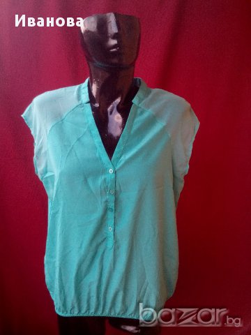 Тюркоазен потник от шифон Л, снимка 1