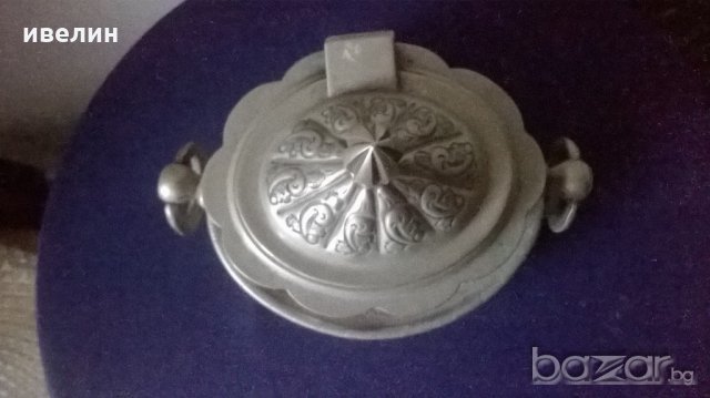 посребрена антикварна захарница,купа, снимка 2 - Антикварни и старинни предмети - 20409596