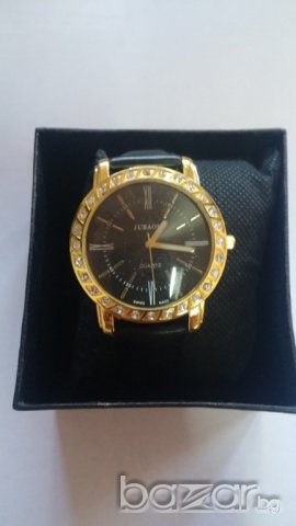 Елегантен кварцов часовник JUBAOLI с черна кожена каишка , снимка 4 - Други - 18927370