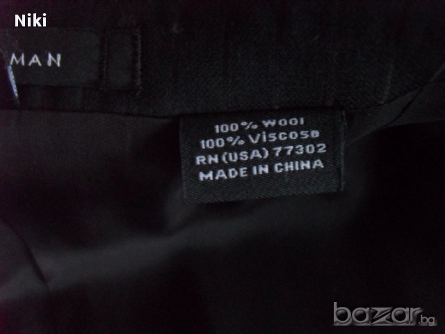 Черно раирано мъжко сако Зара, снимка 4 - Сака - 11657251