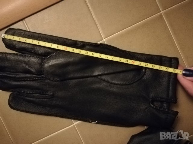 Мъжки ръкавици естествена кожа 08, снимка 7 - Шапки - 16393539