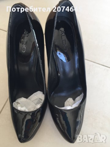 Aldo обувки на ток от черен лак с платформа N38, снимка 4 - Дамски обувки на ток - 22787663