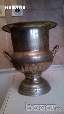 посребрена месингова купа за шампанско, снимка 4 - Антикварни и старинни предмети - 16288449