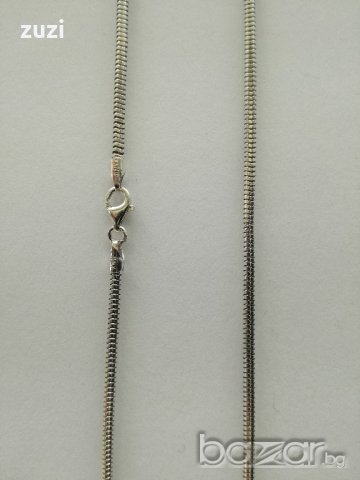 Сребърно колие с бели и черни цирконий - сребро проба 925, снимка 4 - Колиета, медальони, синджири - 20946906