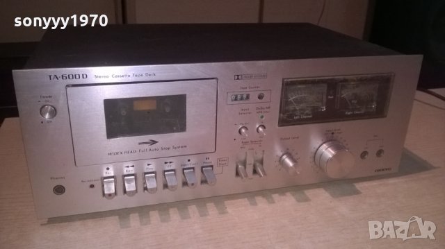 onkyo ta-600d retro deck-made in japan-внос швеция, снимка 3 - Декове - 25174042