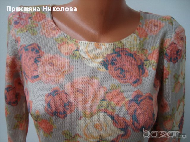 Нова блузка на цветя - Л размер, снимка 2 - Блузи с дълъг ръкав и пуловери - 13908312